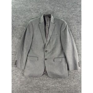Ralph Lauren Suit Jacket 42 R Gray Rayon Polyester Herringbone Premium LRL
